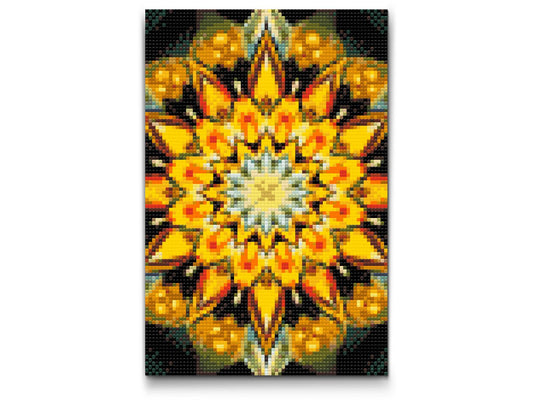Diamond Painting - Mandala i solfarver