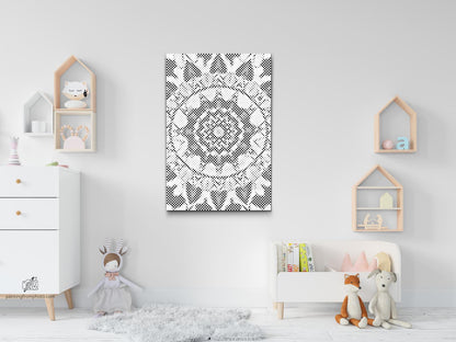 Mal-med-prikker -  Lilla Mandala