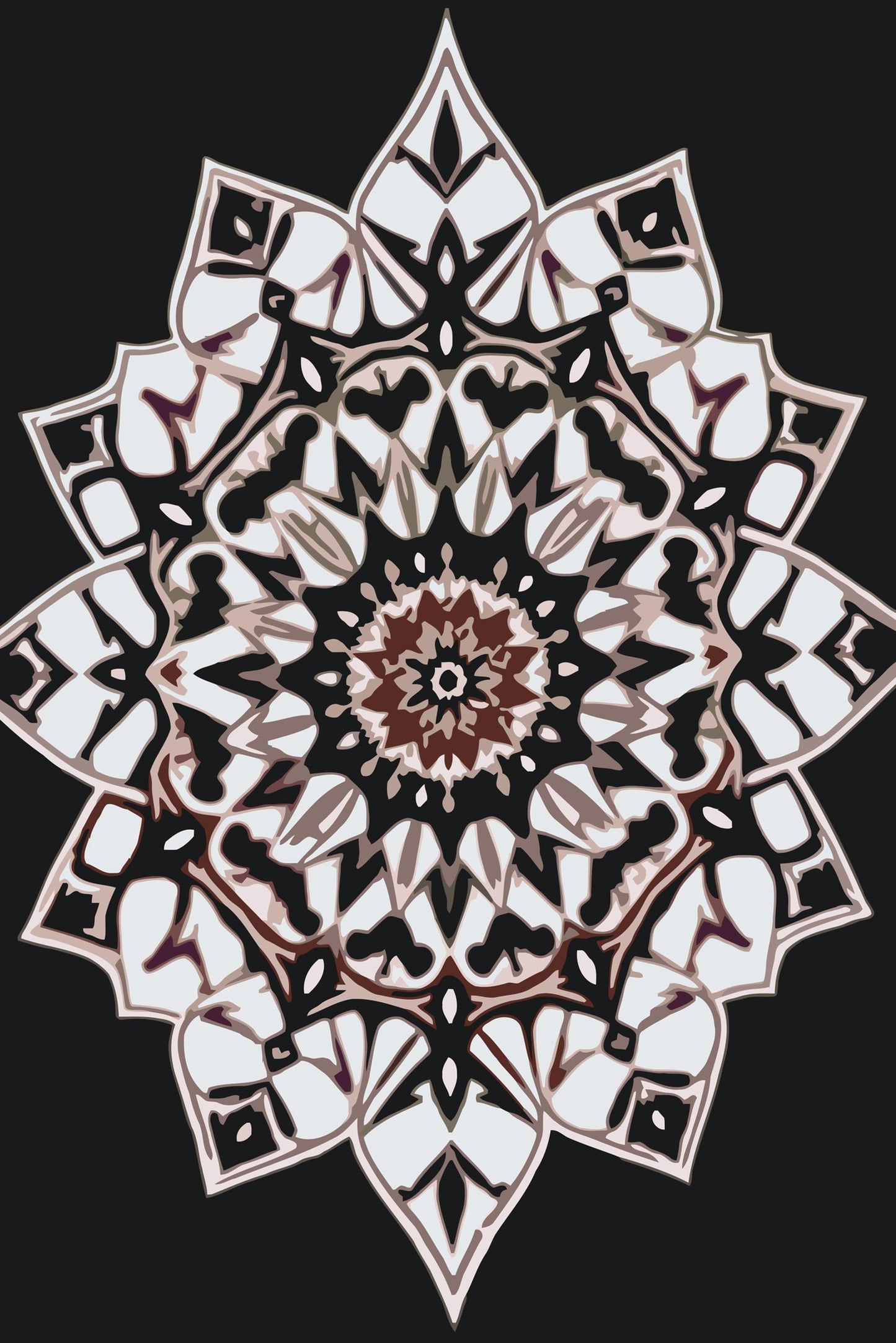 Paint by Numbers - Skygge-Mandala
