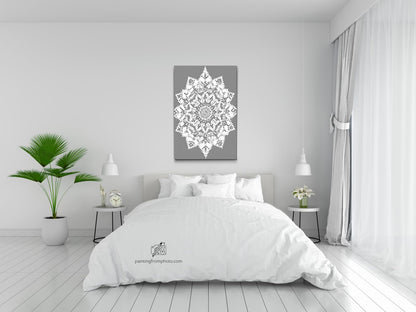 Mal-med-prikker -  Skygge-Mandala
