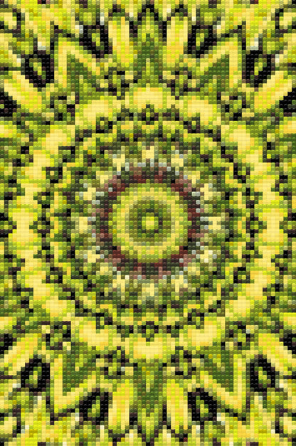 Diamond Painting - Gul-sort Mandala