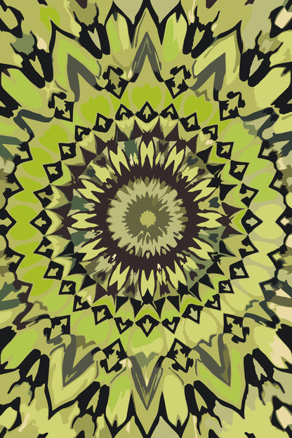 Paint by Numbers - Gul-sort Mandala