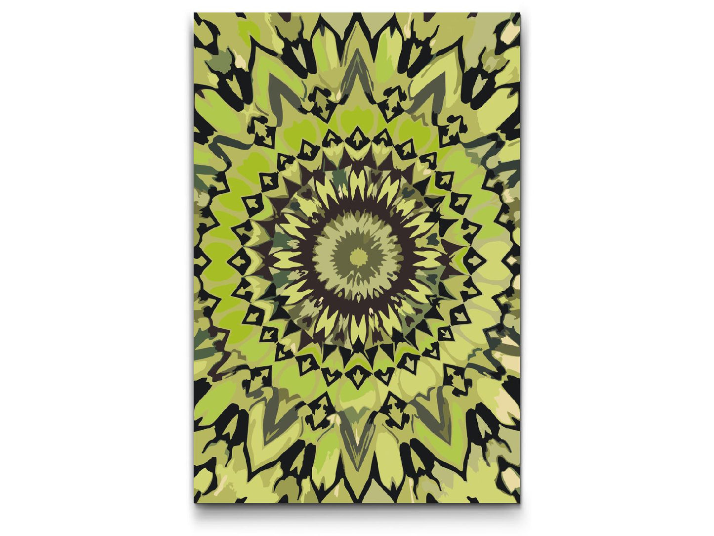 Paint by Numbers - Gul-sort Mandala