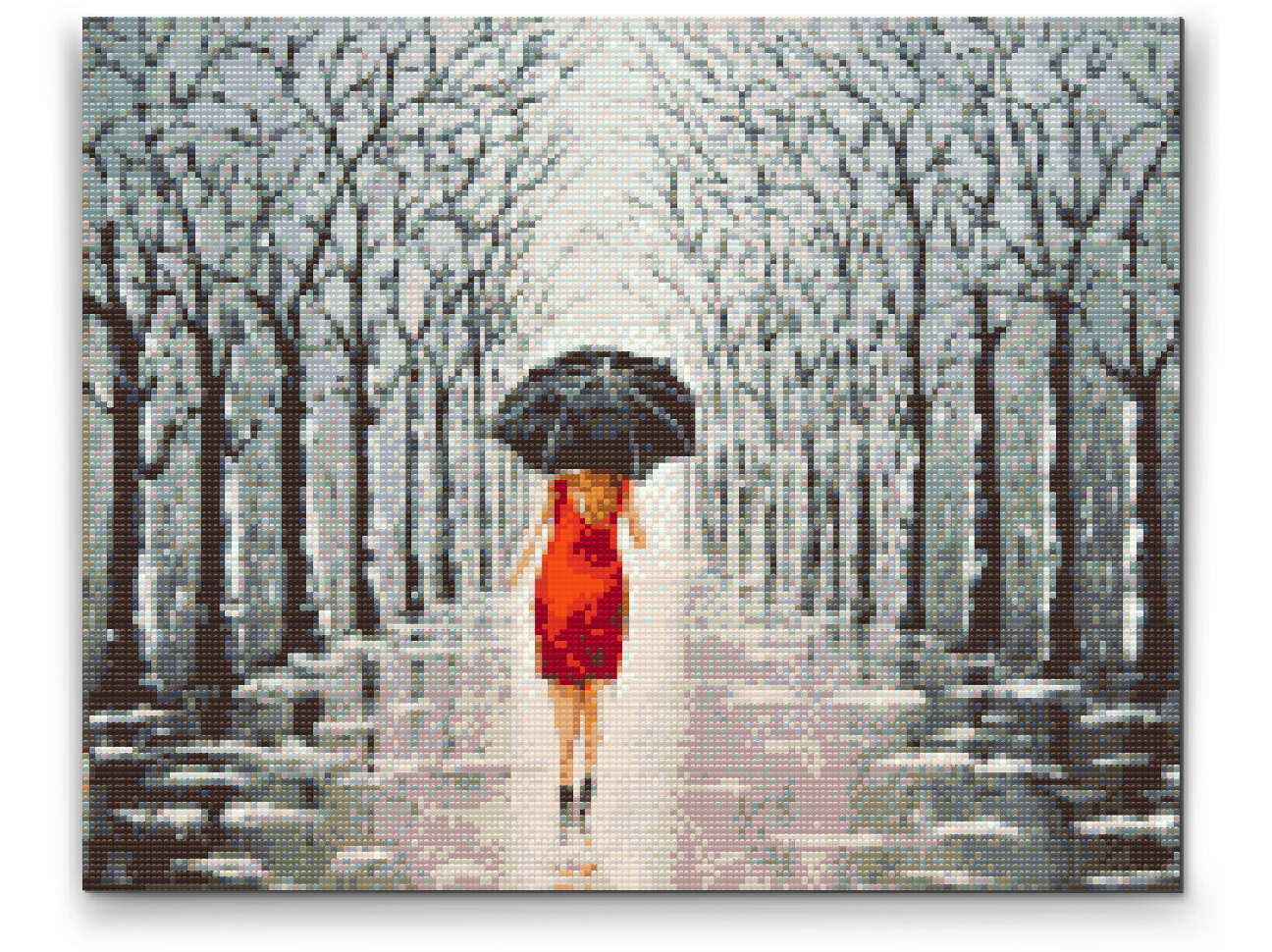 Diamond Painting - Kvinde går gennem parken