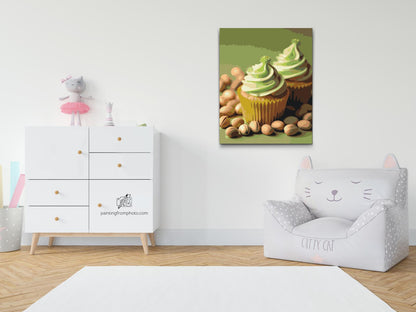 Paint by Numbers - Dubai chokoladecupcakes