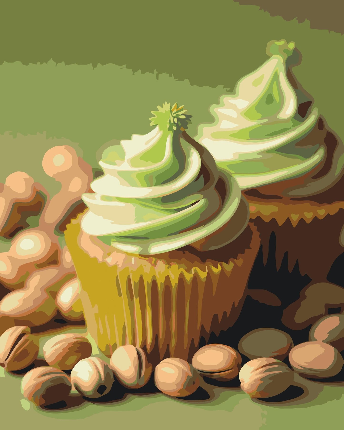 Paint by Numbers - Dubai chokoladecupcakes