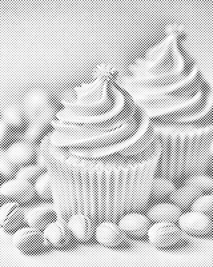 Mal-med-prikker -  Dubai chokoladecupcakes