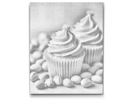 Mal-med-prikker -  Dubai chokoladecupcakes