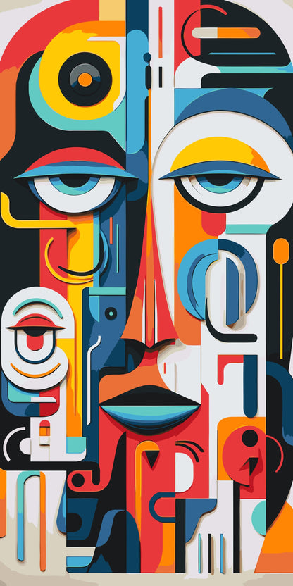 Paint by Numbers - Abstrakt ansigt