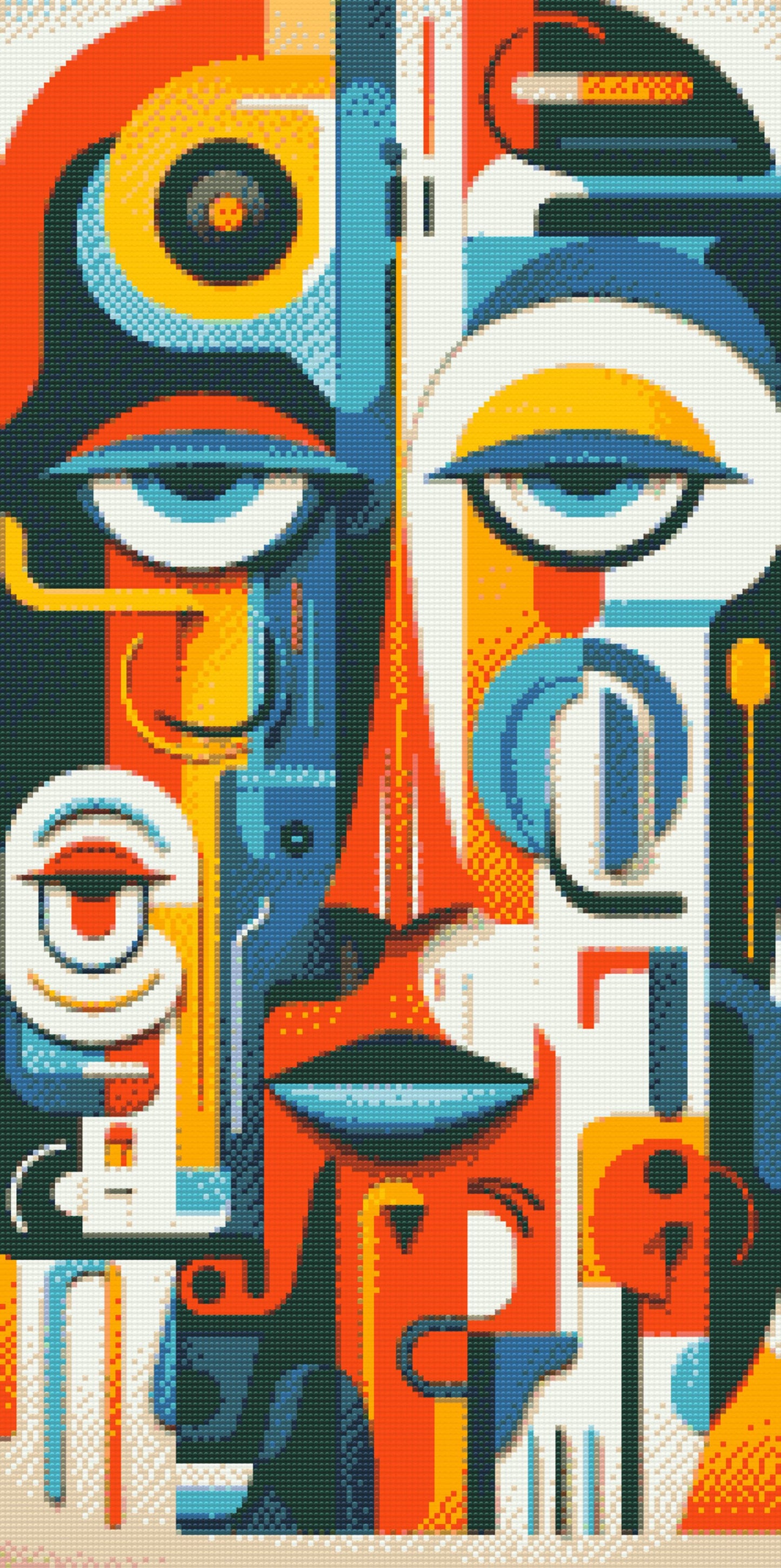 Diamond Painting - Abstrakt ansigt