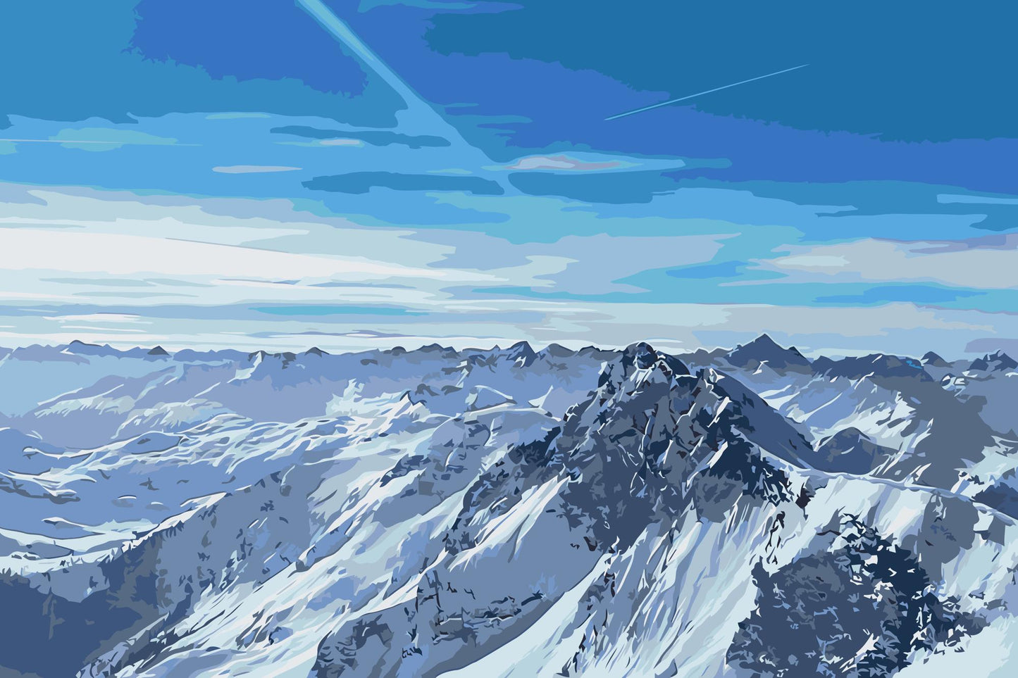 Paint by Numbers - Østrigske bjerge