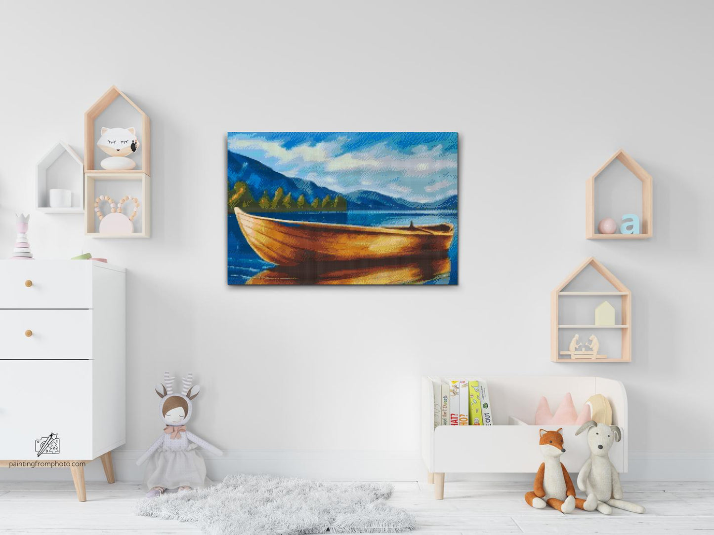 Diamond Painting - Båd på vandet