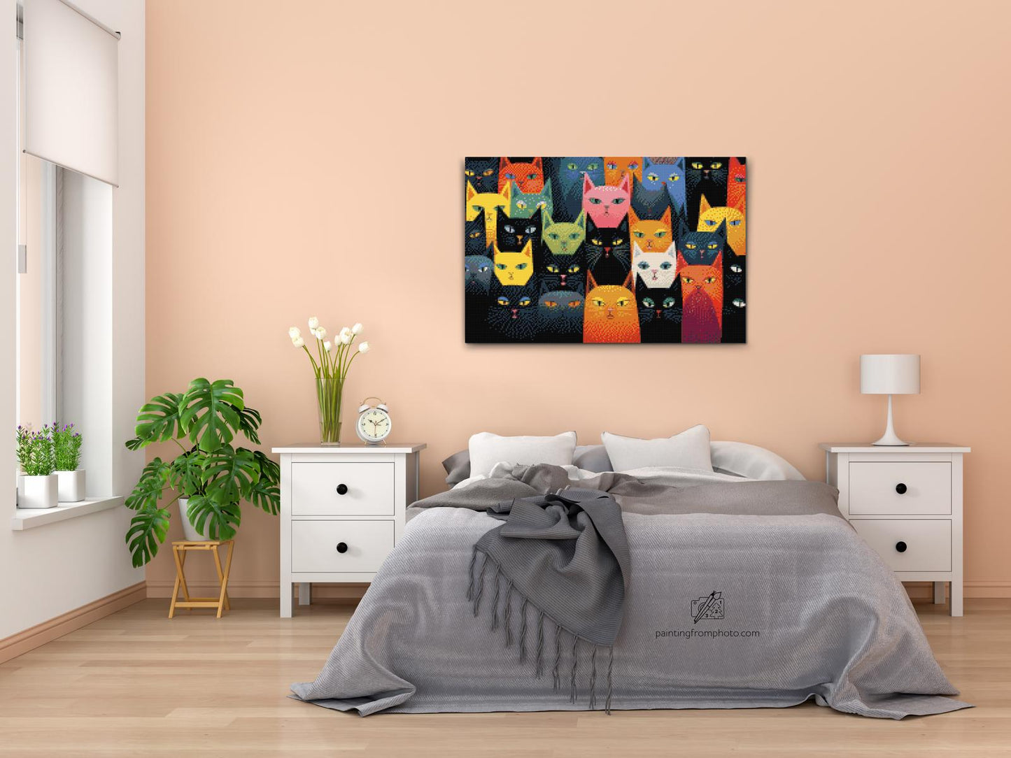 Diamond Painting - Katte, uanset hvor man kigger