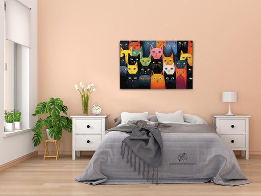 Diamond Painting - Katte, uanset hvor man kigger