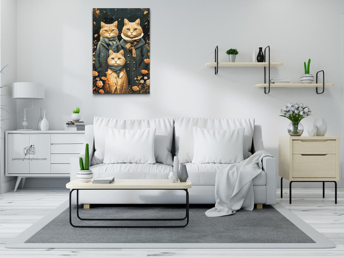 Paint by Numbers - Kattefamilie