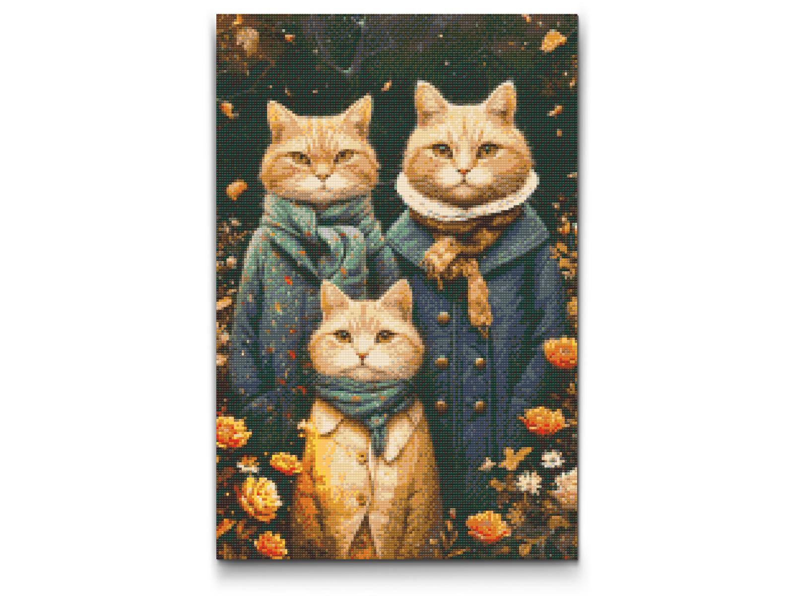 Diamond Painting - Kattefamilie