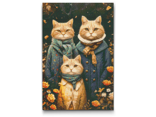 Diamond Painting - Kattefamilie