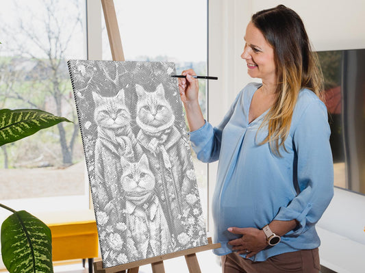 Mal-med-prikker -  Kattefamilie