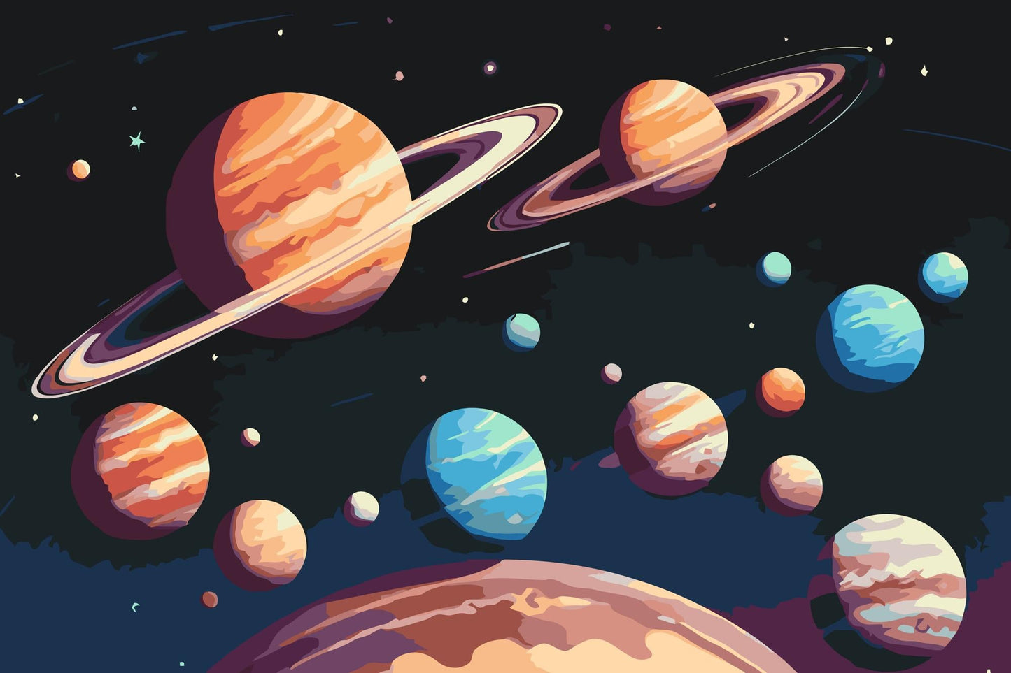 Paint by Numbers - Solsystem 2