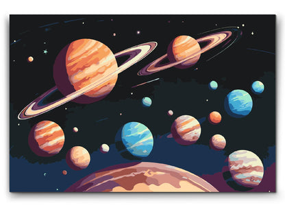 Paint by Numbers - Solsystem 2