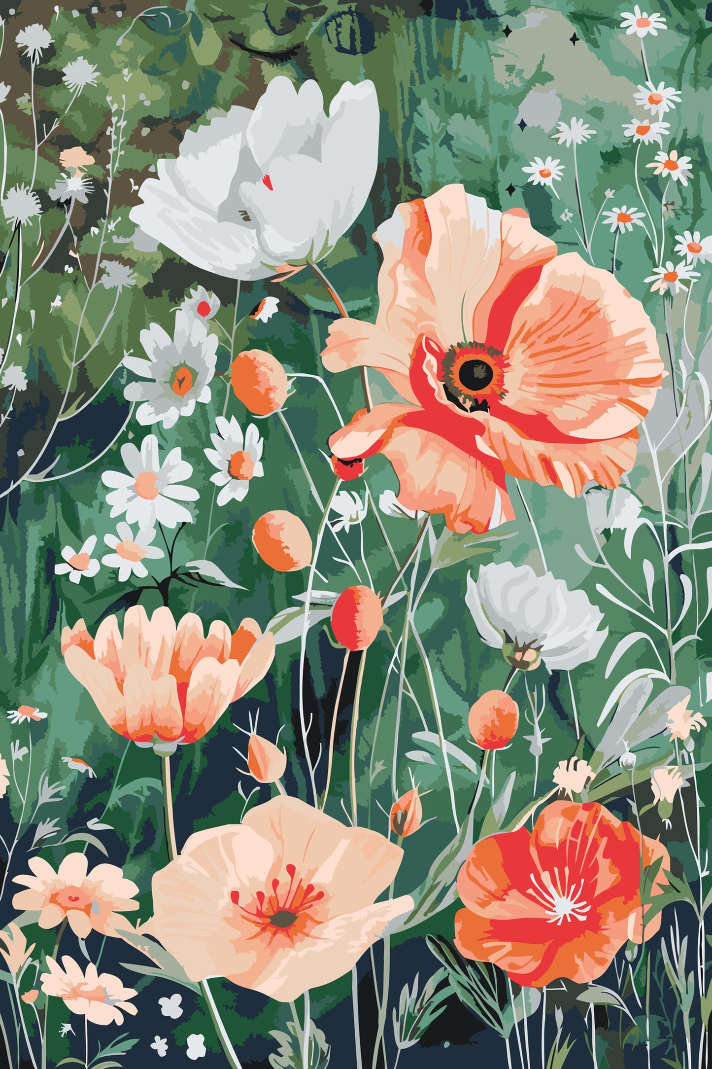 Paint by Numbers - Forårsblomster