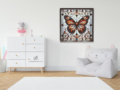 Diamond Painting - Glasmosaik-sommerfugl