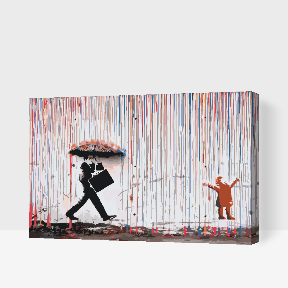 Paint by Numbers - Banksy - Farverig regn