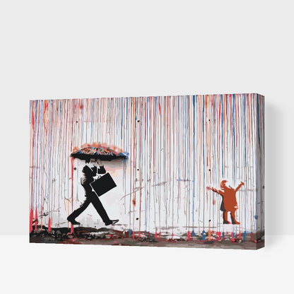 Paint by Numbers - Banksy - Farverig regn