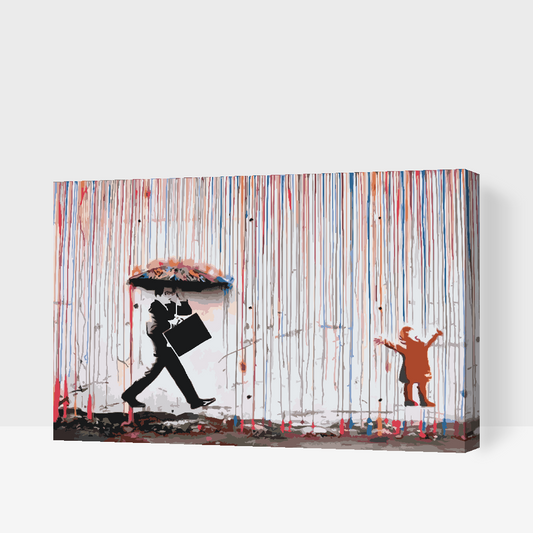 Paint by Numbers - Banksy - Farverig regn