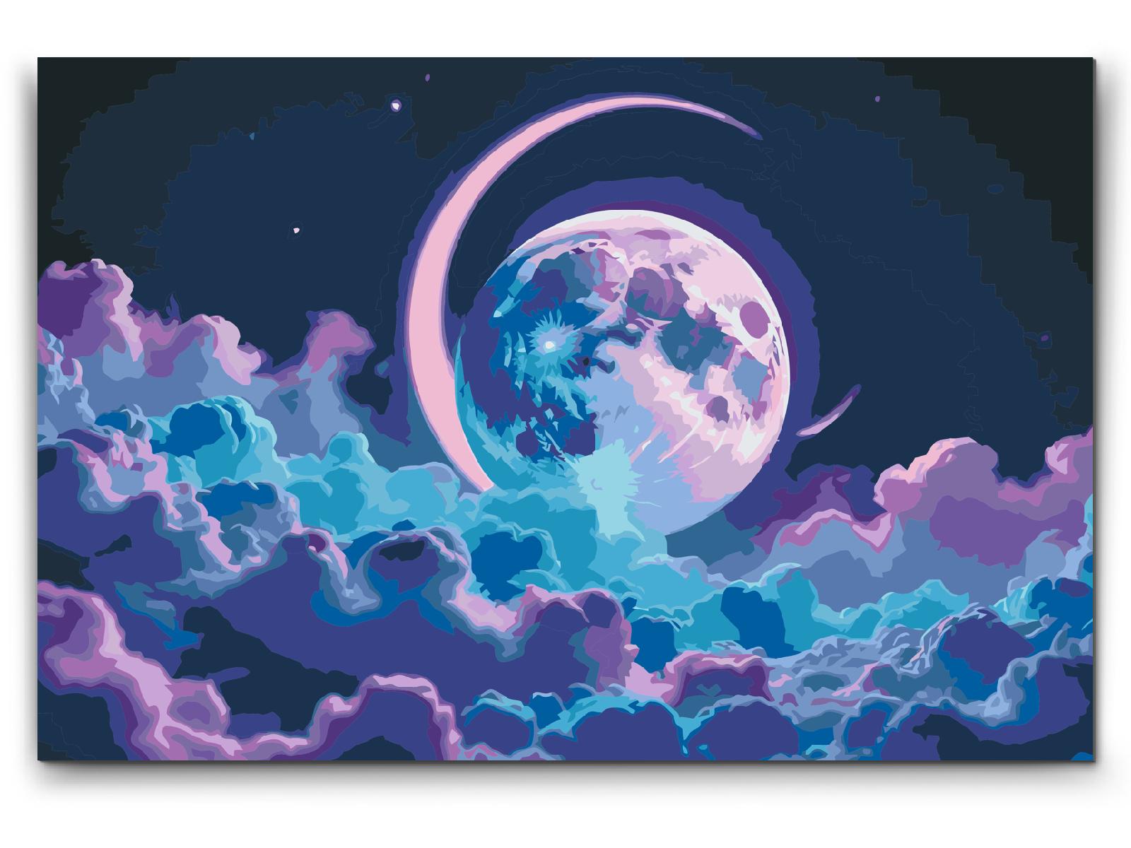 Paint by Numbers - Surrealistisk lillablå planet
