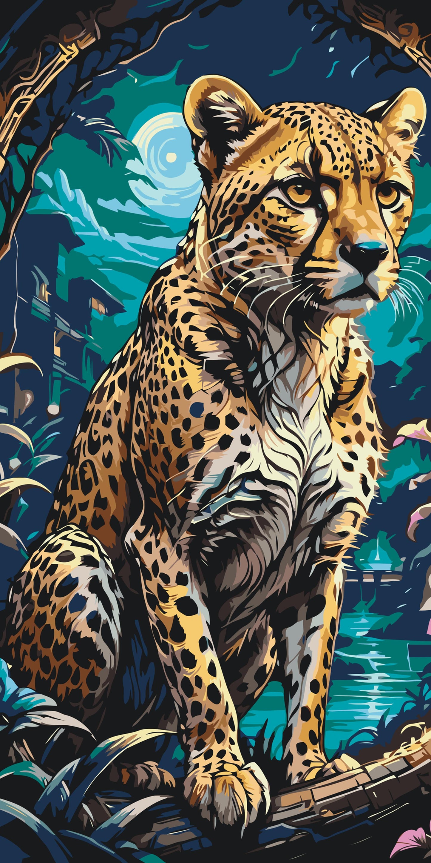 Paint by Numbers - Majestæt leopard