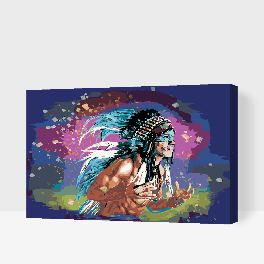 Paint by Numbers - Farvet indianer