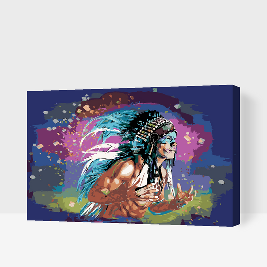 Paint by Numbers - Farvet indianer