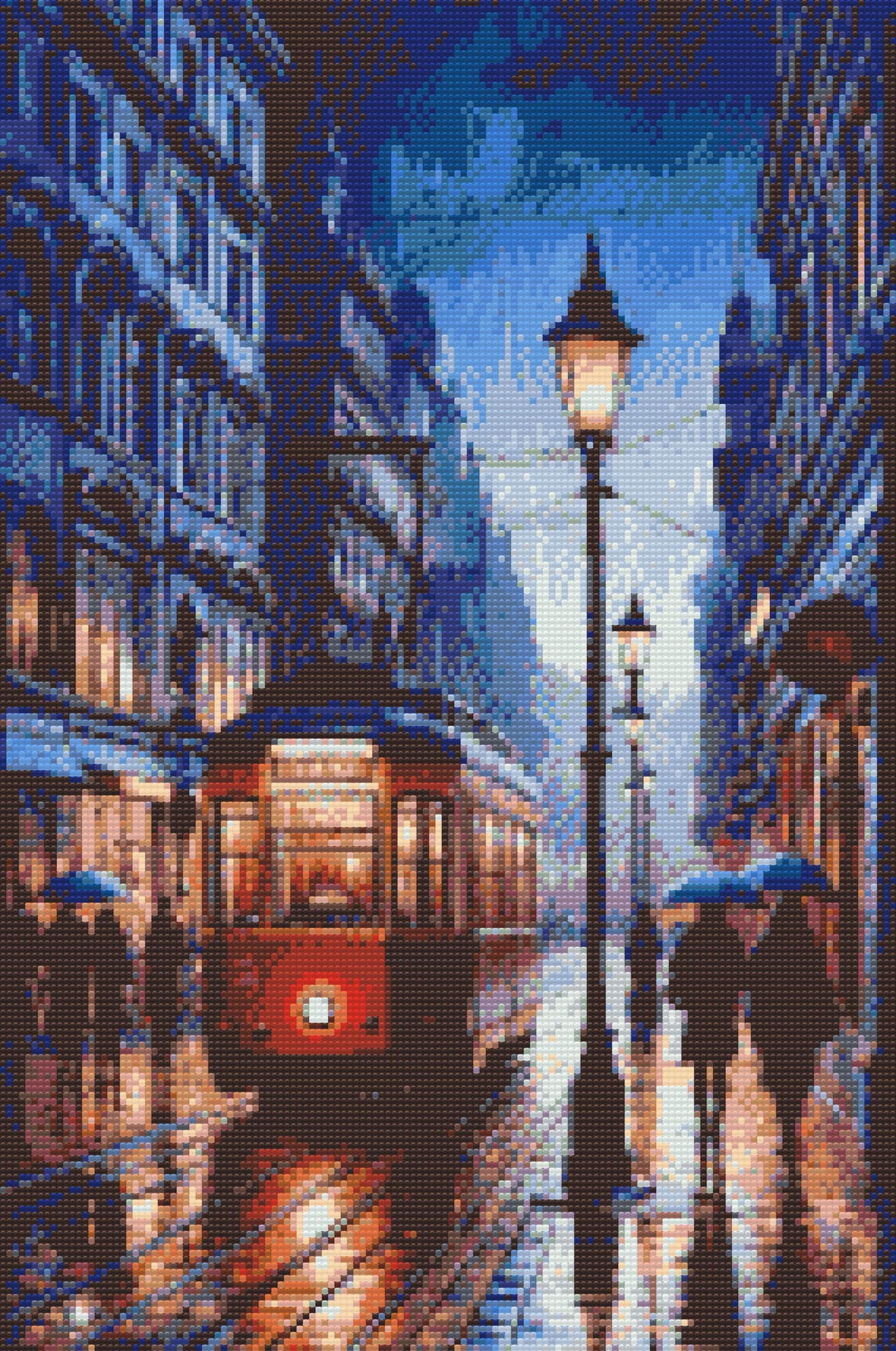 Diamond Painting - Natsporvogn i regnvejr