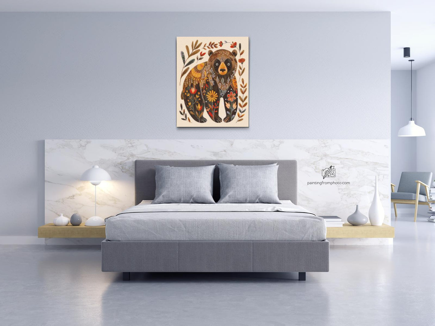Diamond Painting - Nordisk folkekunst - Bjørn