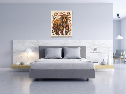 Diamond Painting - Nordisk folkekunst - Bjørn