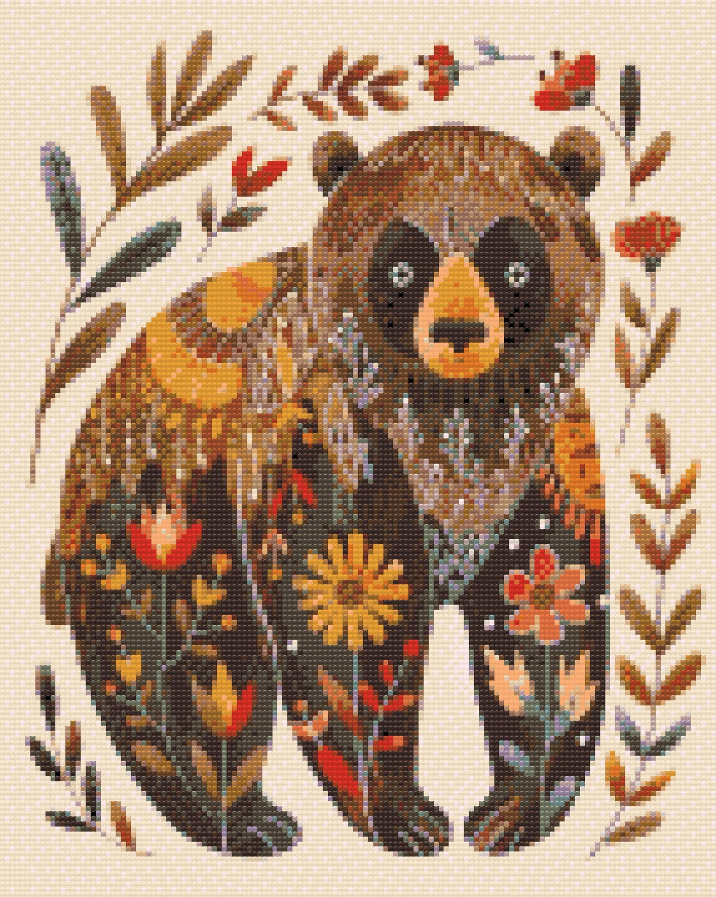 Diamond Painting - Nordisk folkekunst - Bjørn