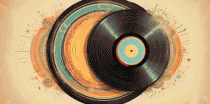 Diamond Painting - Retro vinylplader