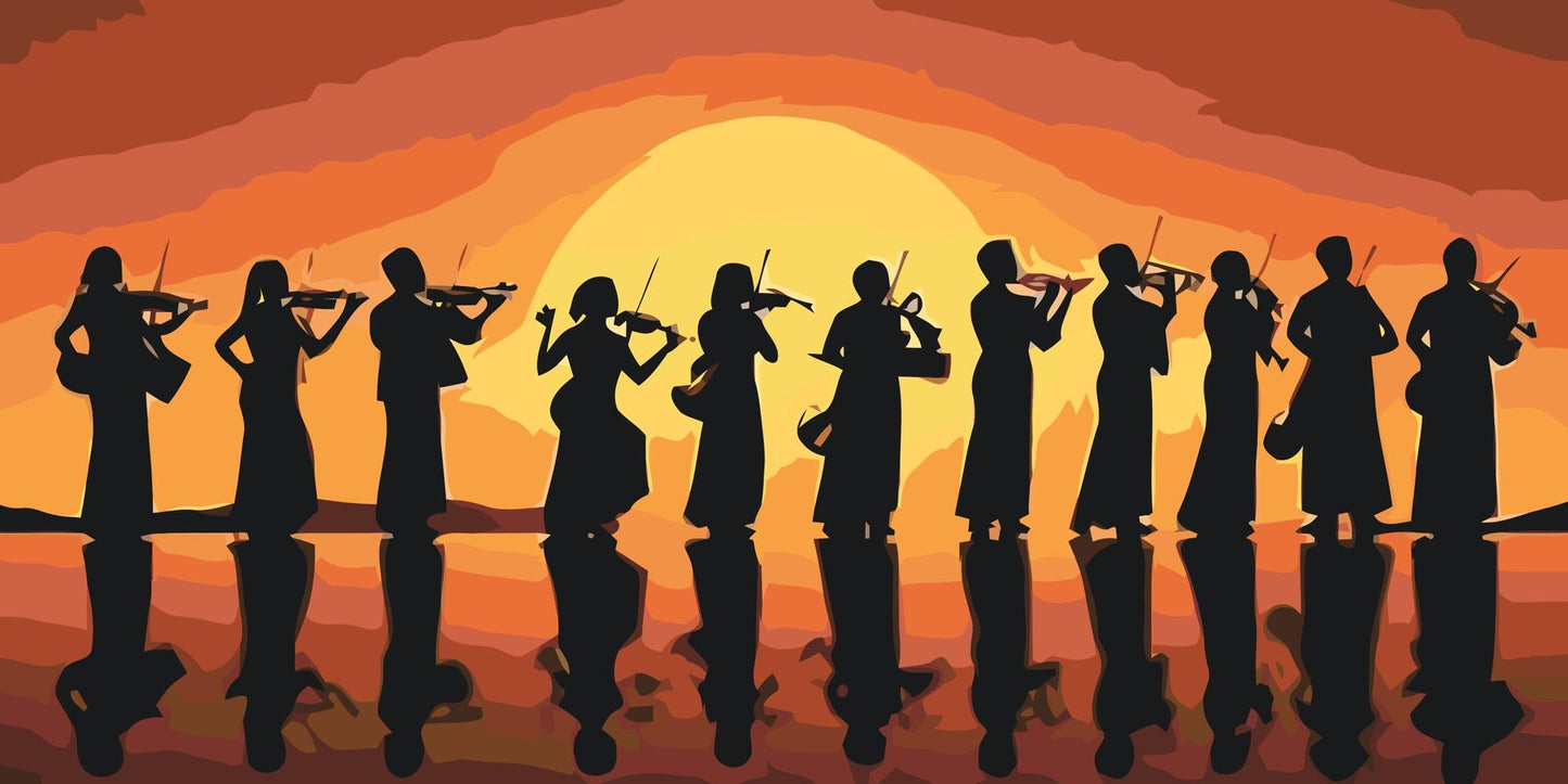 Paint by Numbers - Musikernes silhuet