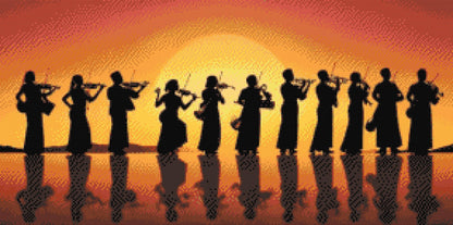 Diamond Painting - Musikernes silhuet