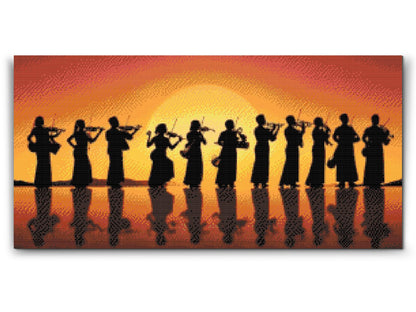 Diamond Painting - Musikernes silhuet
