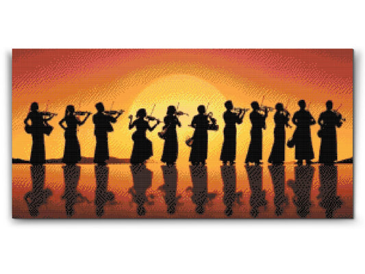 Diamond Painting - Musikernes silhuet