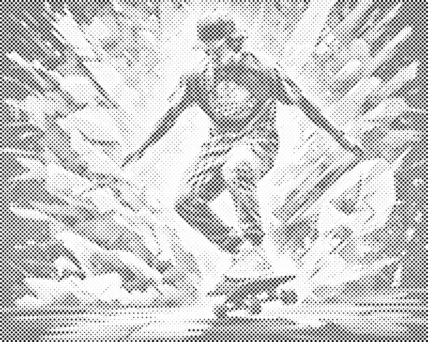 Mal-med-prikker -  Skateboarder