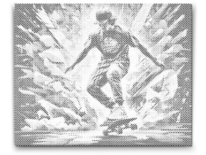 Mal-med-prikker -  Skateboarder