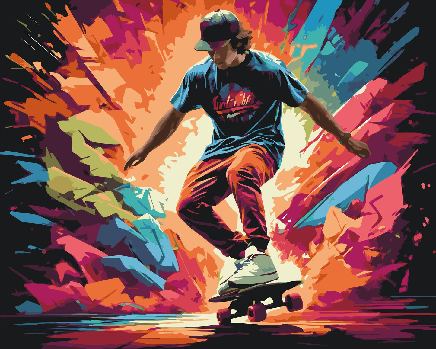 Paint by Numbers - Skateboarder