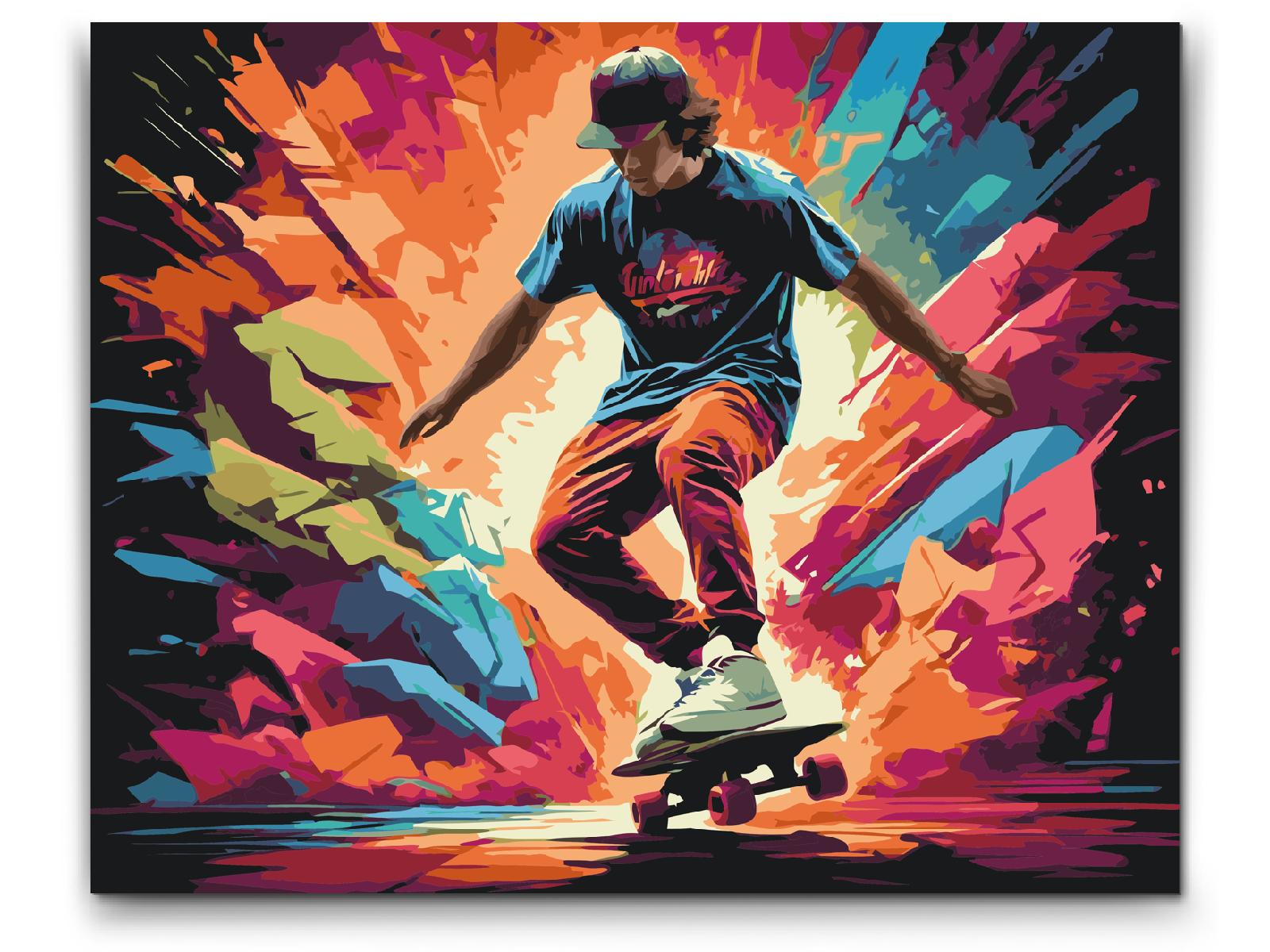 Paint by Numbers - Skateboarder
