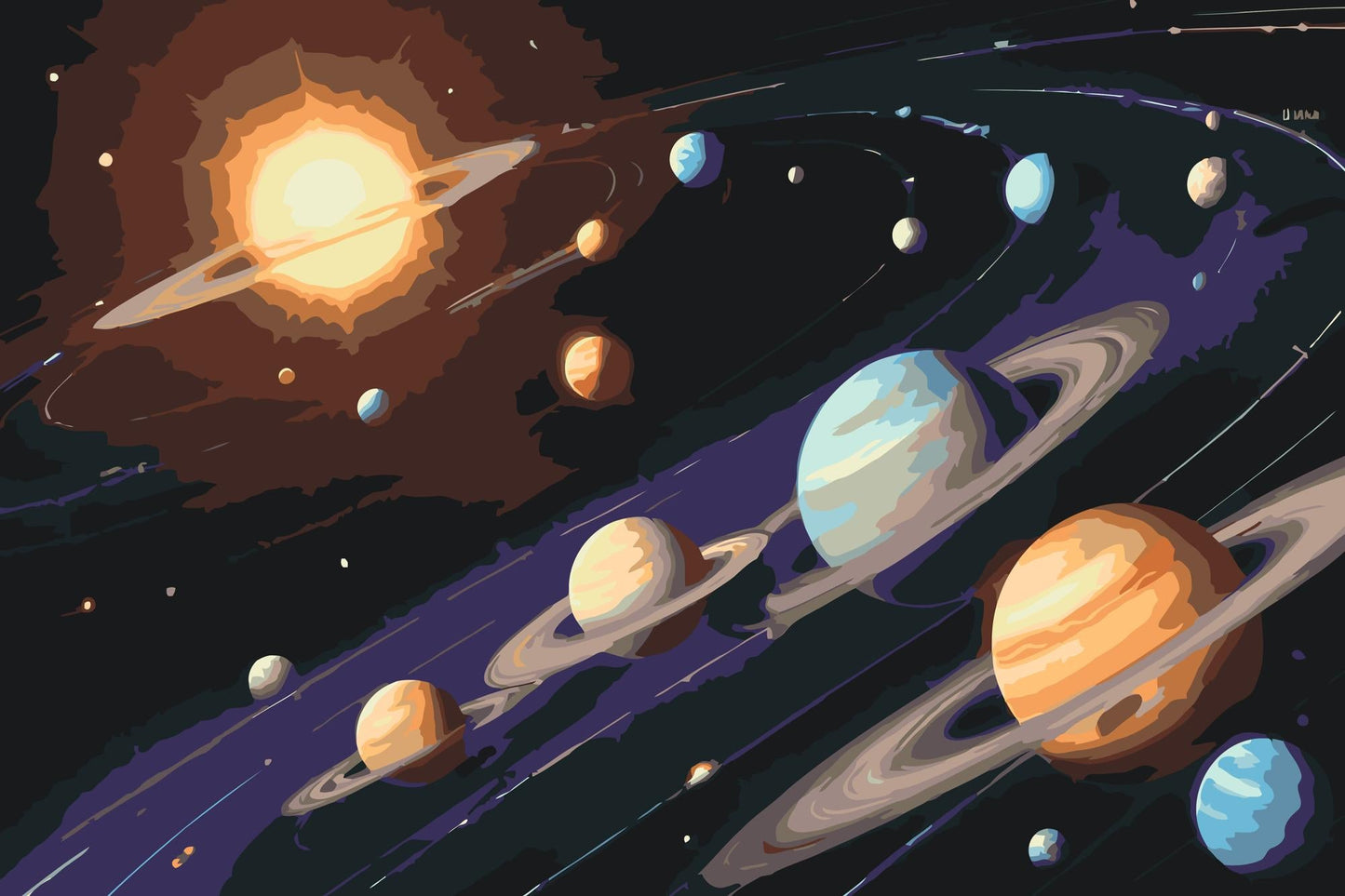 Paint by Numbers - Solsystemet