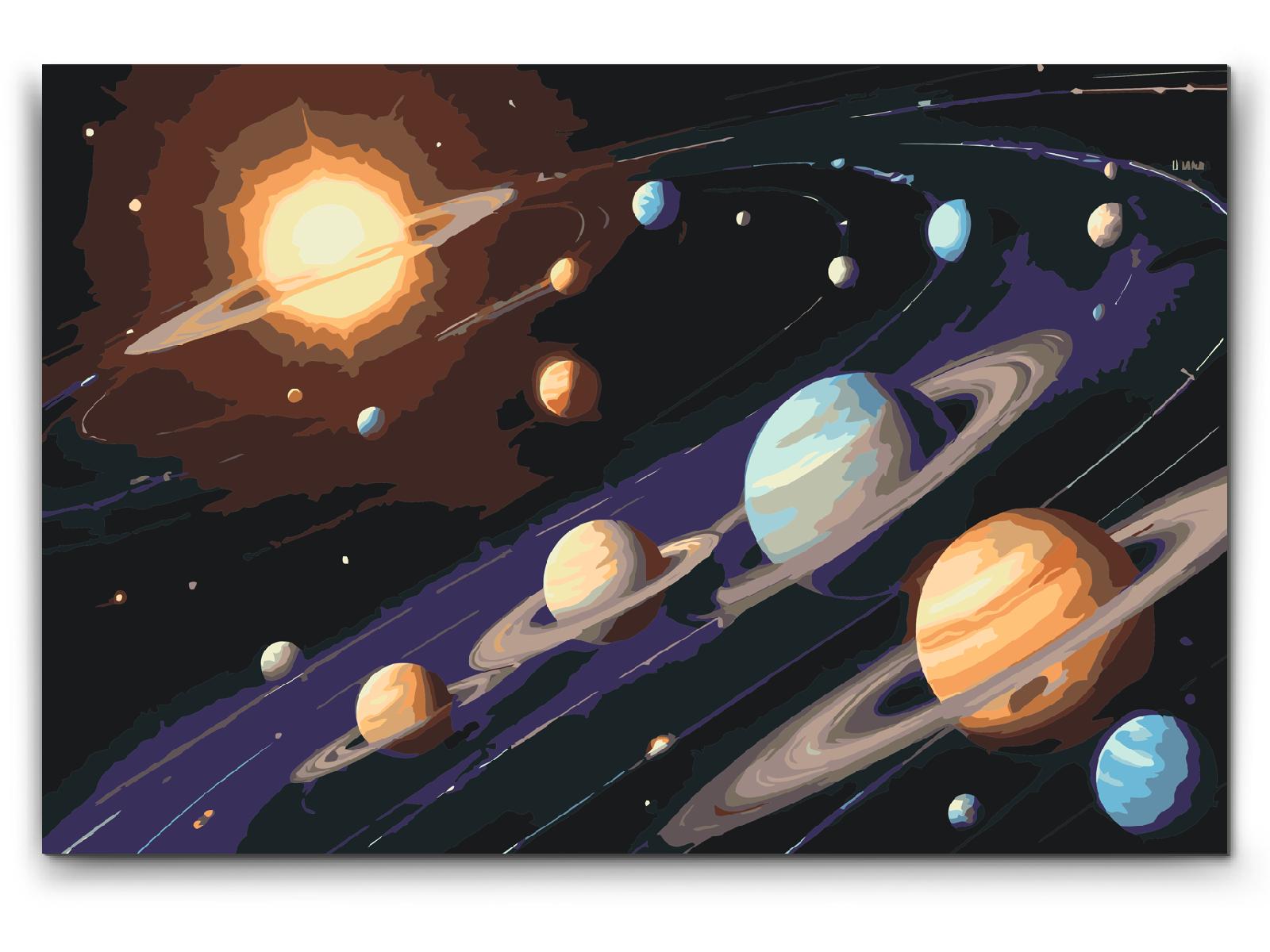 Paint by Numbers - Solsystemet