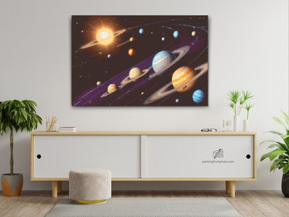 Diamond Painting - Solsystemet