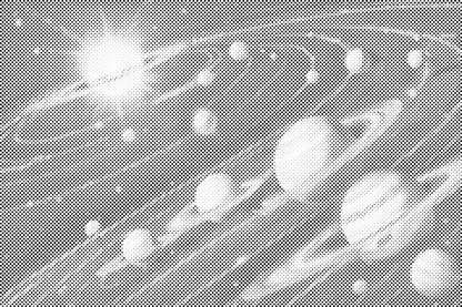 Mal-med-prikker -  Solsystemet